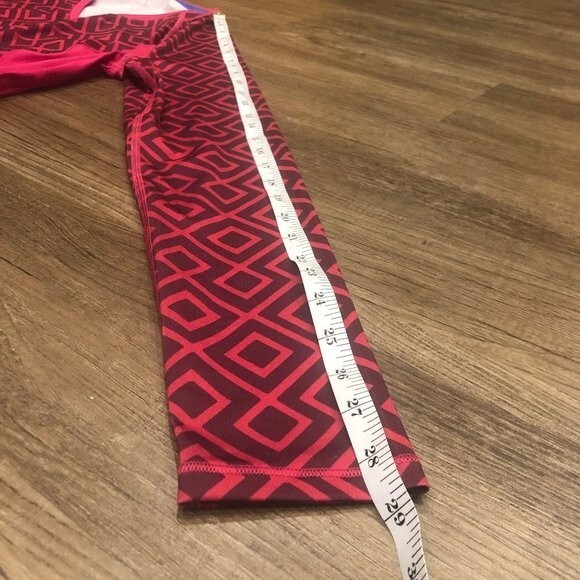 Lands' End Long Sleeve Athletic Shirt Colorblock Geometric XS Extra Small Pink - Picture 7 of 7